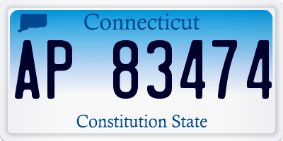 CT license plate AP83474