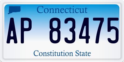 CT license plate AP83475