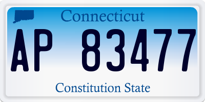 CT license plate AP83477