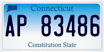 CT license plate AP83486