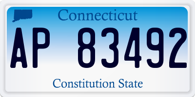 CT license plate AP83492