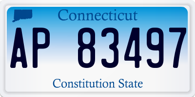 CT license plate AP83497