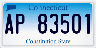 CT license plate AP83501