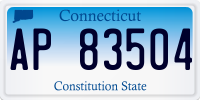 CT license plate AP83504