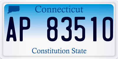 CT license plate AP83510