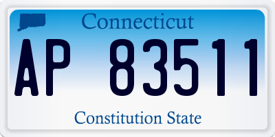 CT license plate AP83511