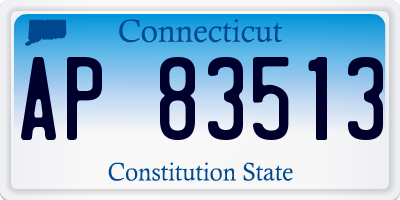 CT license plate AP83513
