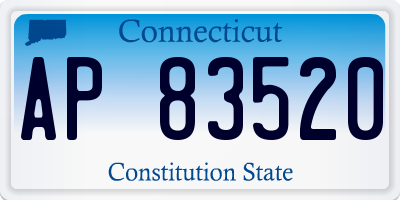 CT license plate AP83520
