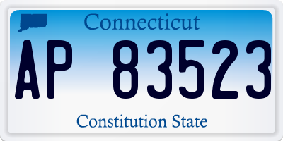 CT license plate AP83523