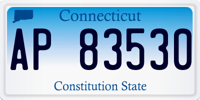 CT license plate AP83530