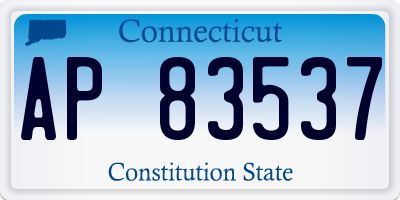 CT license plate AP83537