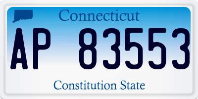 CT license plate AP83553