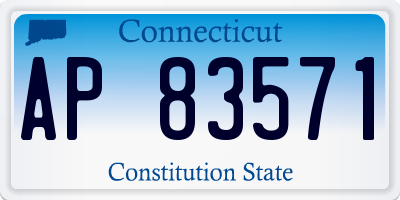 CT license plate AP83571