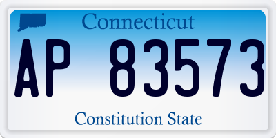 CT license plate AP83573