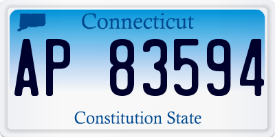 CT license plate AP83594