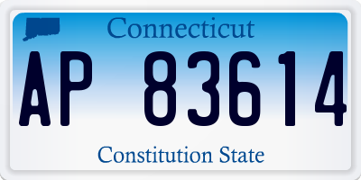 CT license plate AP83614