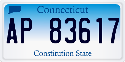 CT license plate AP83617