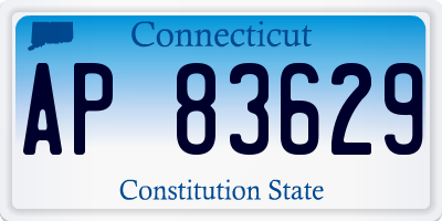 CT license plate AP83629