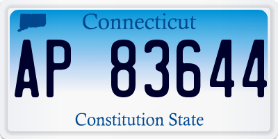 CT license plate AP83644