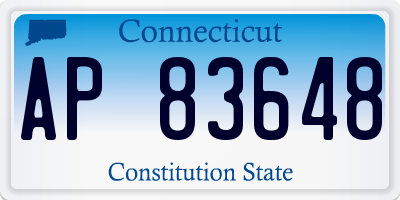 CT license plate AP83648