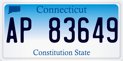 CT license plate AP83649