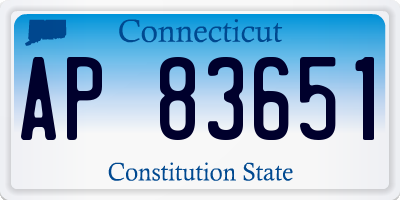 CT license plate AP83651
