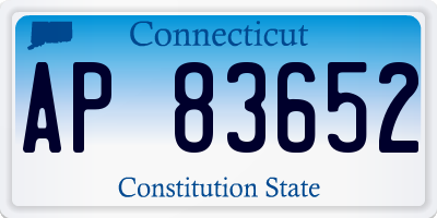 CT license plate AP83652