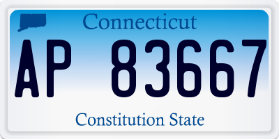 CT license plate AP83667
