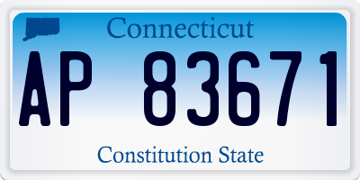 CT license plate AP83671