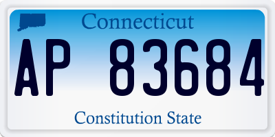 CT license plate AP83684