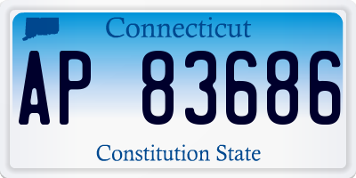 CT license plate AP83686