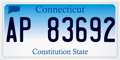 CT license plate AP83692