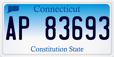 CT license plate AP83693