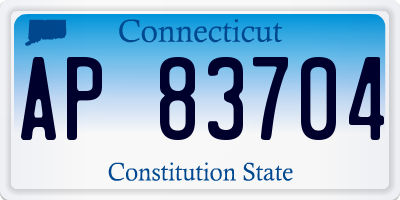 CT license plate AP83704