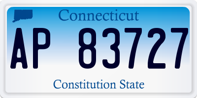 CT license plate AP83727