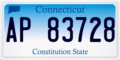 CT license plate AP83728