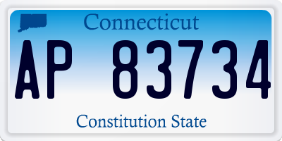 CT license plate AP83734