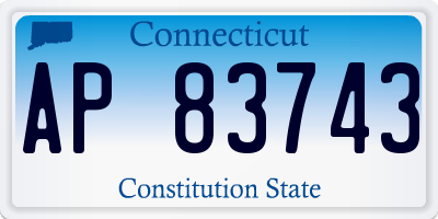 CT license plate AP83743