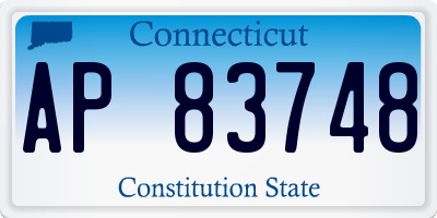 CT license plate AP83748