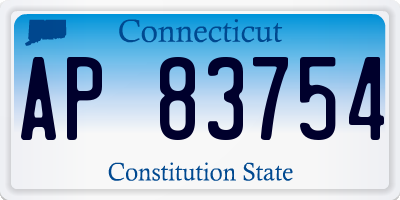 CT license plate AP83754