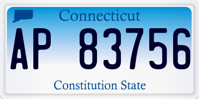 CT license plate AP83756