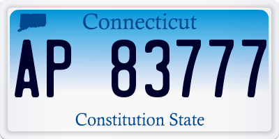 CT license plate AP83777