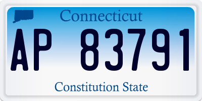 CT license plate AP83791