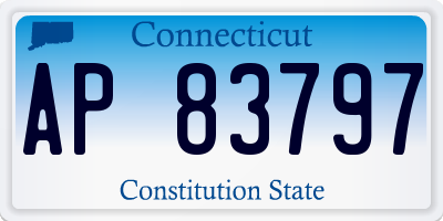 CT license plate AP83797