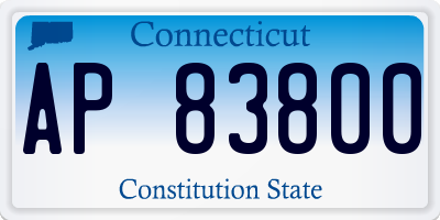 CT license plate AP83800