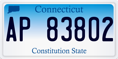 CT license plate AP83802