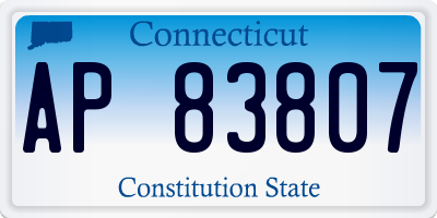 CT license plate AP83807