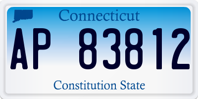 CT license plate AP83812