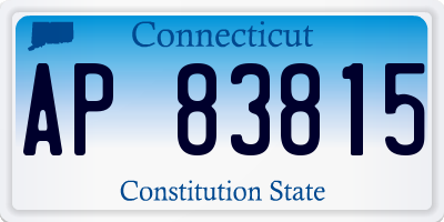 CT license plate AP83815