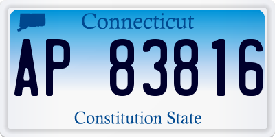 CT license plate AP83816
